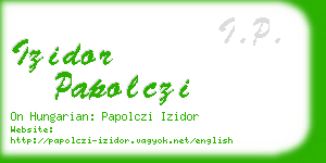 izidor papolczi business card